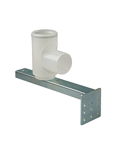 Ubbink bocht+schoorsteensteun vlak PP transp. Ø 80 mm 87°