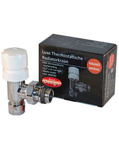 Best-Design Luxe therm. radiatorkraan haaks 1/2" x 15 mm
