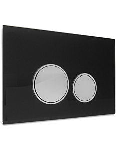 Dynamic Way bedieningsplaat circle UP320/UP720 zwart glas chroom