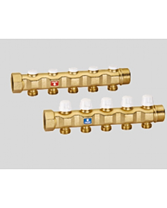 Caleffi collector 1.1/4" x 3 aansluitingen 3/4"