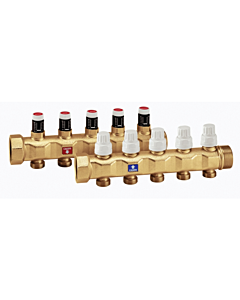 Caleffi collector 1.1/4" x 5 aansluitingen 3/4"