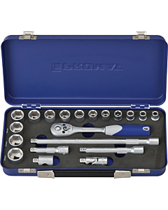 Tecwerk Dopsleutelset 20delig 3/8 inch sleutelwijdtes 822 mm aantal tanden 30 6Kant