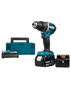 Makita 18V klopboor-/schroefmachine DHP484RTJ 2 x 5.0 Ah Li-ion