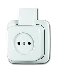 B-J Opbouw + plaat wandcontactdoos alpin