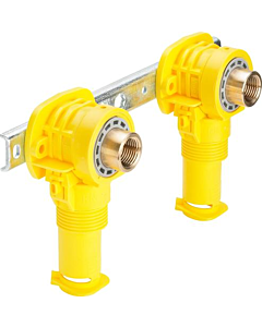 Pexfit aansluitdoos dubbel 16 mm pers x 1/2" bi.dr. vlak